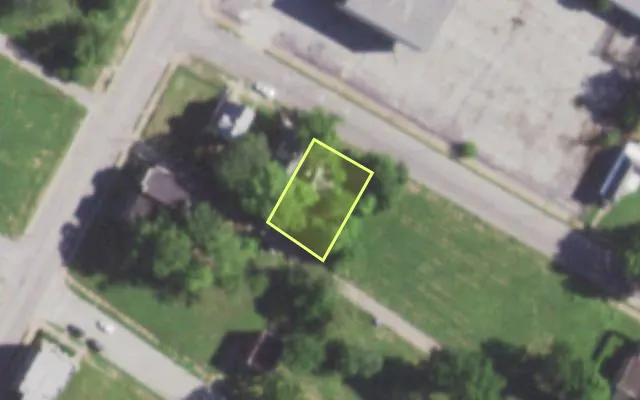 Aerial view of 5748 COTE BRILLIANTE AV — vacant lot, St. Louis with approximate parcel outline