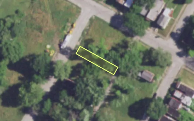 Aerial view of 3140 NEW ASHLAND PL — vacant lot, St. Louis with approximate parcel outline