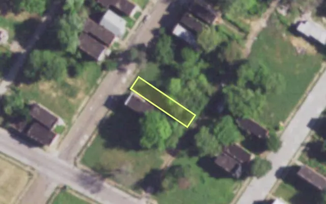 Aerial view of 4314 COLLEGE AV — vacant lot, St. Louis with approximate parcel outline
