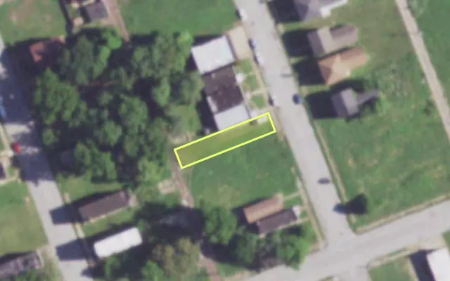 Aerial view of 3917 N 22ND ST — vacant lot, St. Louis with approximate parcel outline