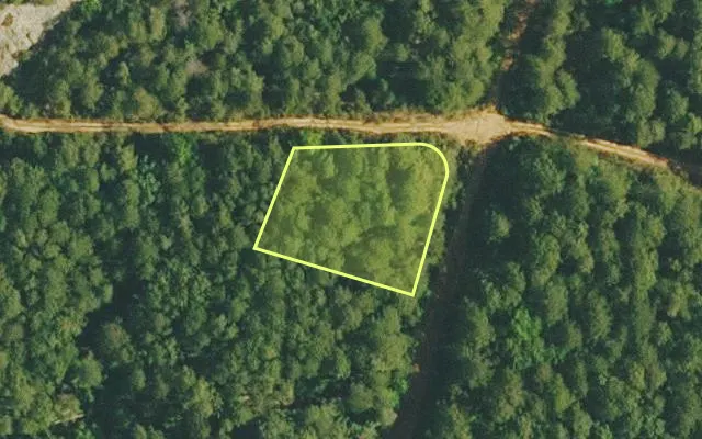 Aerial view of VAN BUREN County parcel 4200-02298-0000 — Arkansas post-auction with approximate parcel outline