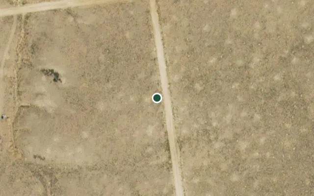 Aerial view of 4.9 acres in Costilla, CO — 15647; approximate location marked
