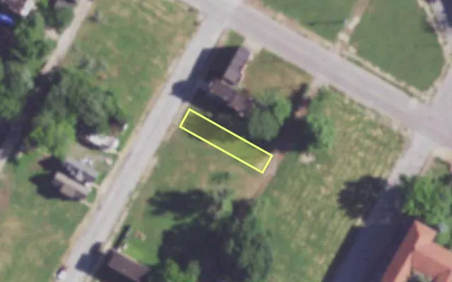 Aerial view of 4242 PLEASANT ST — vacant lot, St. Louis with approximate parcel outline