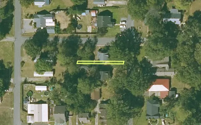 Aerial view of ARKANSAS County parcel 071-02020-001 — Arkansas post-auction with approximate parcel outline