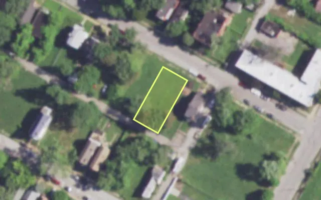Aerial view of 4422 ANDERSON AV — vacant lot, St. Louis with approximate parcel outline