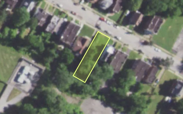 Aerial view of 5336 MAFFITT AV — vacant lot, St. Louis with approximate parcel outline