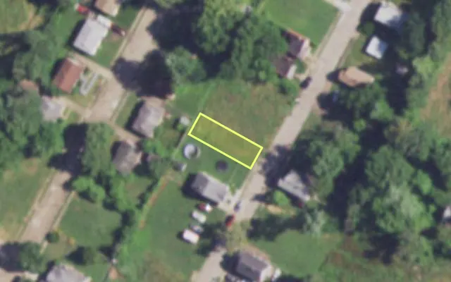 Aerial view of 3117 MARNICE PL — vacant lot, St. Louis with approximate parcel outline