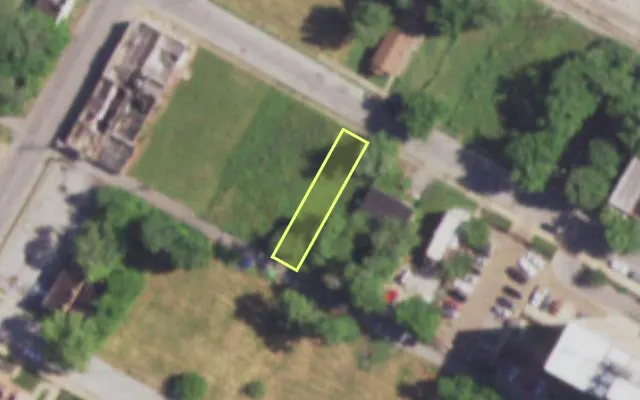Aerial view of 4348 ST FERDINAND AV — vacant lot, St. Louis with approximate parcel outline