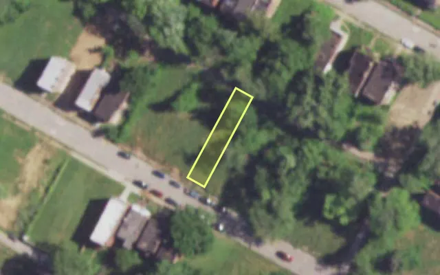 Aerial view of 4237 W ALDINE AV — vacant lot, St. Louis with approximate parcel outline