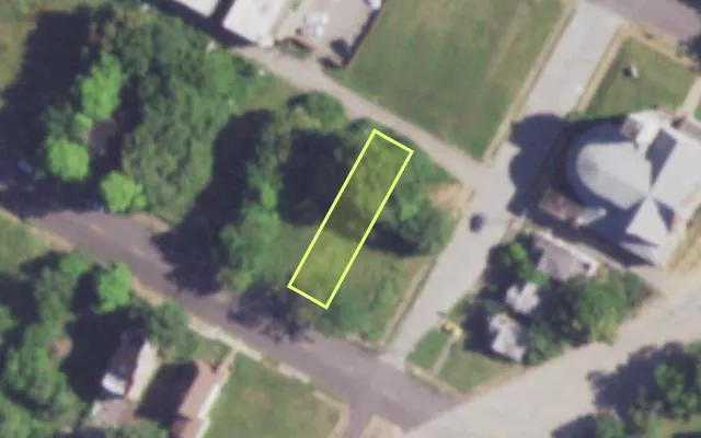 Aerial view of 3707 FINNEY AV — vacant lot, St. Louis with approximate parcel outline