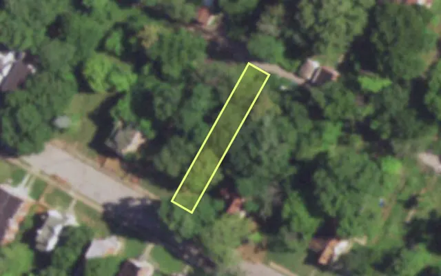 Aerial view of 4813 COTE BRILLIANTE AV — vacant lot, St. Louis with approximate parcel outline