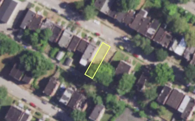 Aerial view of 4030 MAFFITT AV — vacant lot, St. Louis with approximate parcel outline