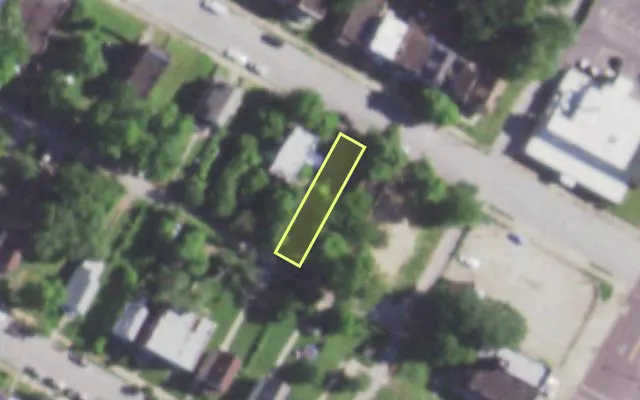 Aerial view of 5326 COTE BRILLIANTE AV — vacant lot, St. Louis with approximate parcel outline