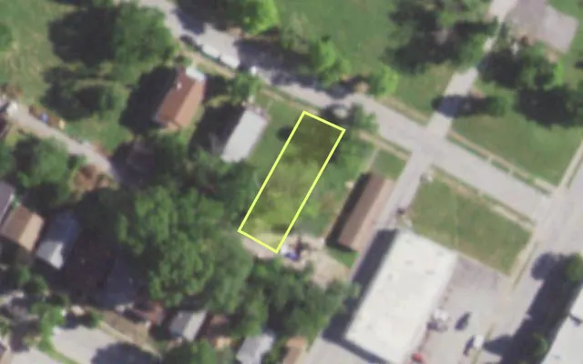 Aerial view of 5820 TERRY AV — vacant lot, St. Louis with approximate parcel outline