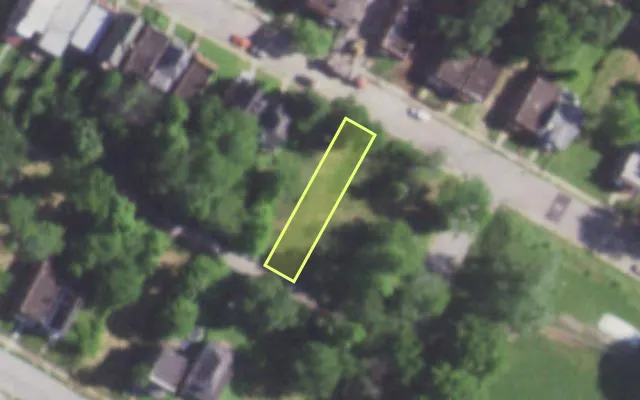 Aerial view of 5210 COTE BRILLIANTE AV — vacant lot, St. Louis with approximate parcel outline