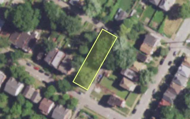 Aerial view of 4447 LEXINGTON AV — vacant lot, St. Louis with approximate parcel outline