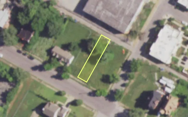 Aerial view of 4209 WEST BELLE PL — vacant lot, St. Louis with approximate parcel outline