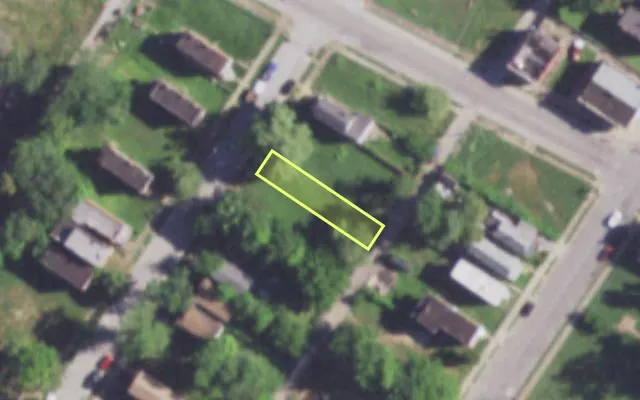 Aerial view of 4248 DESOTO AV — vacant lot, St. Louis with approximate parcel outline