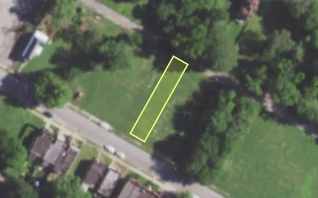 Aerial view of 5701 COTE BRILLIANTE AV — vacant lot, St. Louis with approximate parcel outline