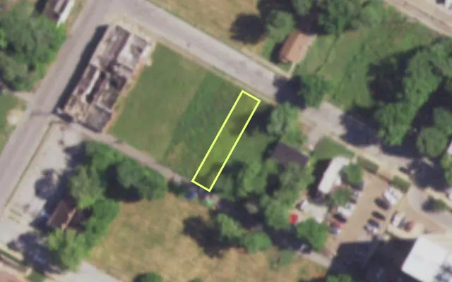 Aerial view of 4350 ST FERDINAND AV — vacant lot, St. Louis with approximate parcel outline