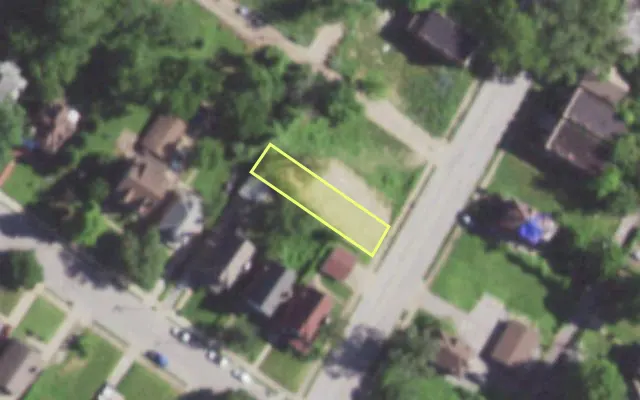 Aerial view of 1261 GOODFELLOW BLVD — vacant lot, St. Louis with approximate parcel outline