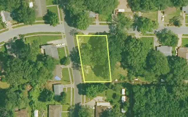 Aerial view of UNION County parcel 02580-00087-0000 — Arkansas post-auction with approximate parcel outline