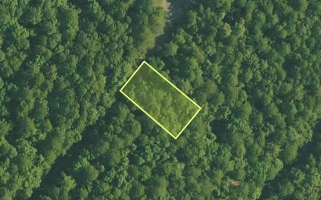 Aerial view of VAN BUREN County parcel 4400-10206-0000 — Arkansas post-auction with approximate parcel outline