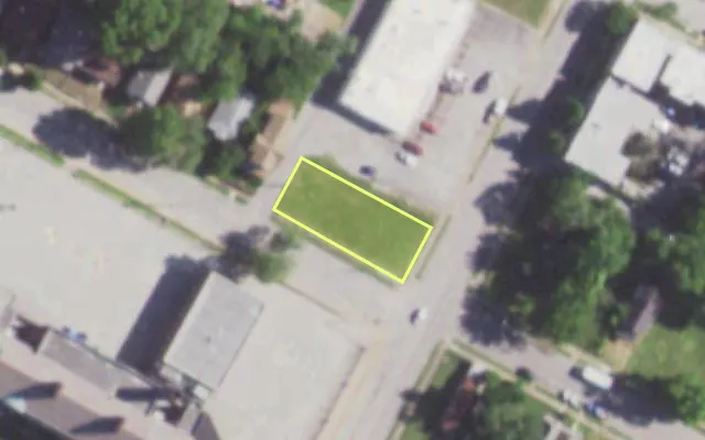 Aerial view of 2731 GOODFELLOW BLVD — vacant lot, St. Louis with approximate parcel outline