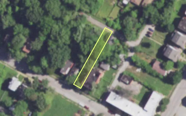 Aerial view of 4425 ANDERSON AV — vacant lot, St. Louis with approximate parcel outline