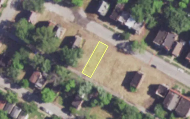 Aerial view of 3942 MAFFITT AV — vacant lot, St. Louis with approximate parcel outline