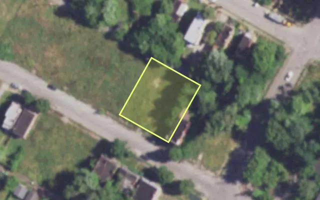 Aerial view of 4011 GARFIELD AV — vacant lot, St. Louis with approximate parcel outline