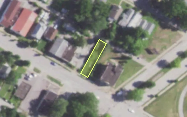 Aerial view of 5915 LILLIAN AV — vacant lot, St. Louis with approximate parcel outline