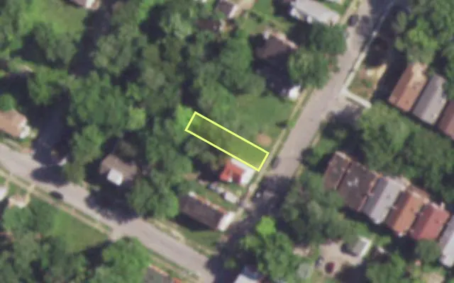 Aerial view of 4113 N EUCLID AV — vacant lot, St. Louis with approximate parcel outline