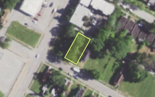 Aerial view of 5755 MAFFITT AV — vacant lot, St. Louis with approximate parcel outline