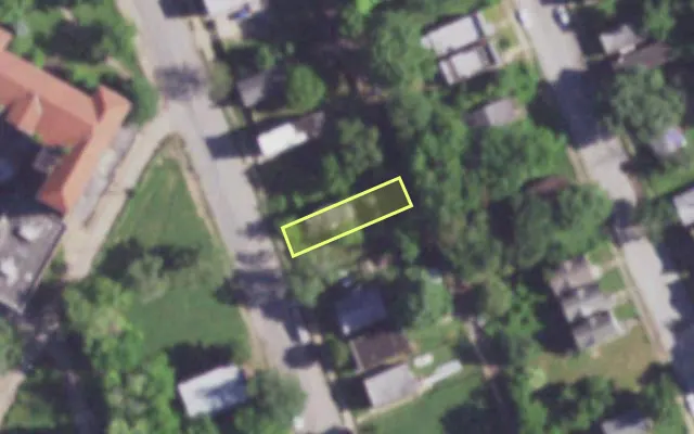 Aerial view of 4234 N FLORISSANT AV — vacant lot, St. Louis with approximate parcel outline
