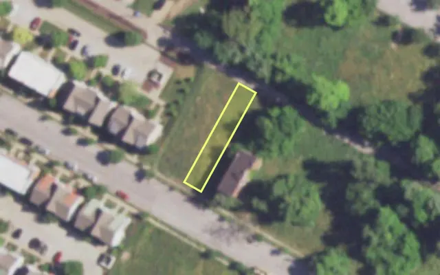 Aerial view of 4015 FINNEY AV — vacant lot, St. Louis with approximate parcel outline