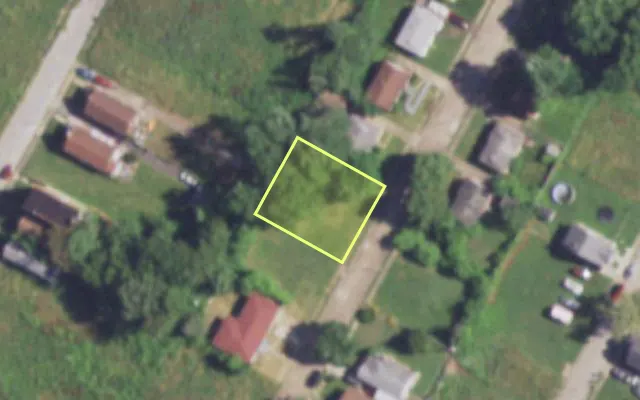 Aerial view of 3105 CLARENCE AV — vacant lot, St. Louis with approximate parcel outline