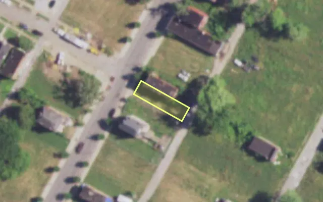 Aerial view of 3032 N NEWSTEAD AV — vacant lot, St. Louis with approximate parcel outline