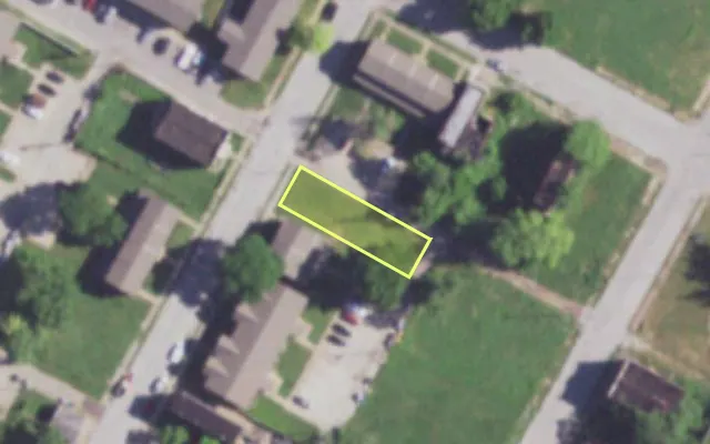 Aerial view of 4036 PLEASANT ST — vacant lot, St. Louis with approximate parcel outline