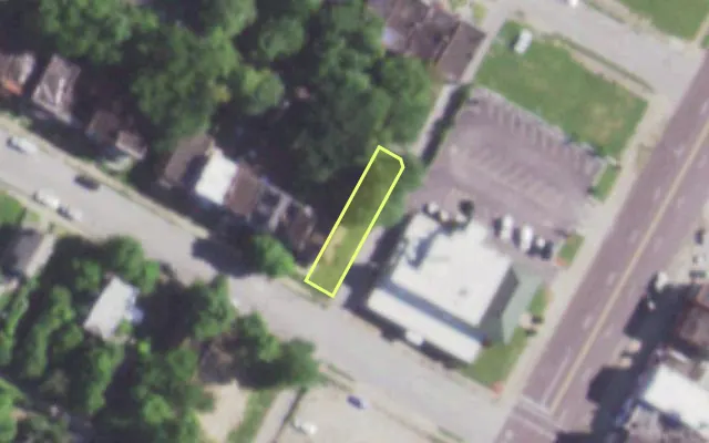 Aerial view of 5315 COTE BRILLIANTE AV — vacant lot, St. Louis with approximate parcel outline