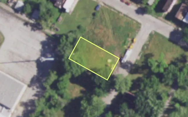Aerial view of 3135 NEW ASHLAND PL — vacant lot, St. Louis with approximate parcel outline
