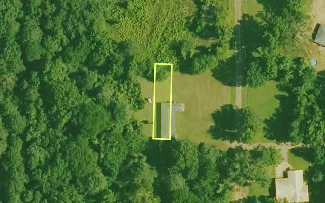 Aerial view of OUACHITA County parcel 360-00133-000R — Arkansas post-auction with approximate parcel outline