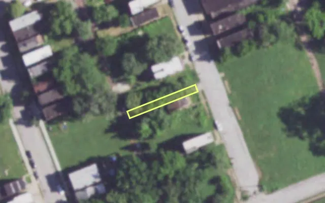 Aerial view of 4017 N 22ND ST — vacant lot, St. Louis with approximate parcel outline