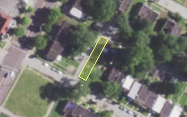 Aerial view of 5259 MAFFITT AV — vacant lot, St. Louis with approximate parcel outline