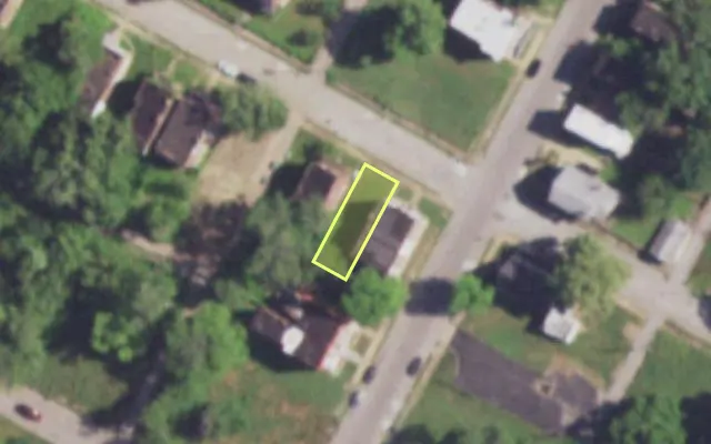 Aerial view of 4204 W COTE BRILLIANTE AV — vacant lot, St. Louis with approximate parcel outline