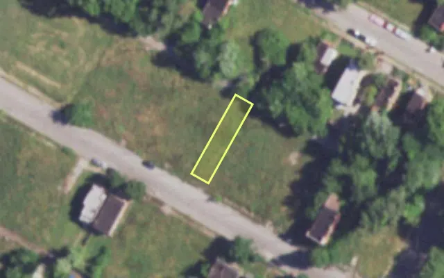 Aerial view of 4027 GARFIELD AV — vacant lot, St. Louis with approximate parcel outline