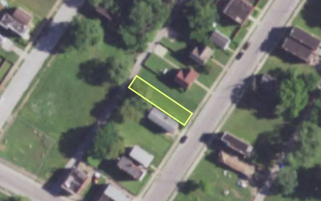 Aerial view of 4321 PRAIRIE AV — vacant lot, St. Louis with approximate parcel outline