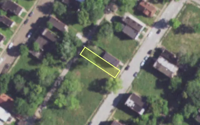 Aerial view of 4231 LINTON AV — vacant lot, St. Louis with approximate parcel outline
