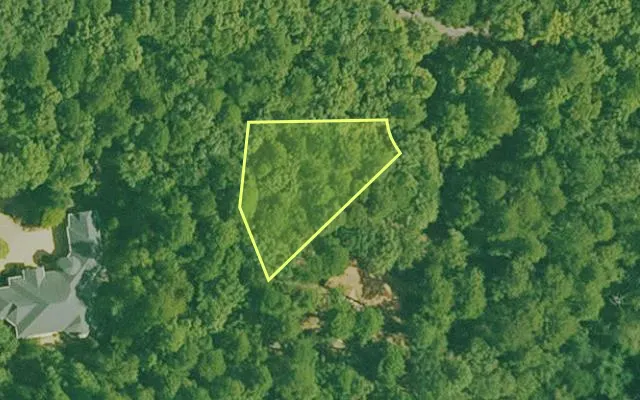 Aerial view of GARLAND County parcel 74809 — Arkansas post-auction with approximate parcel outline