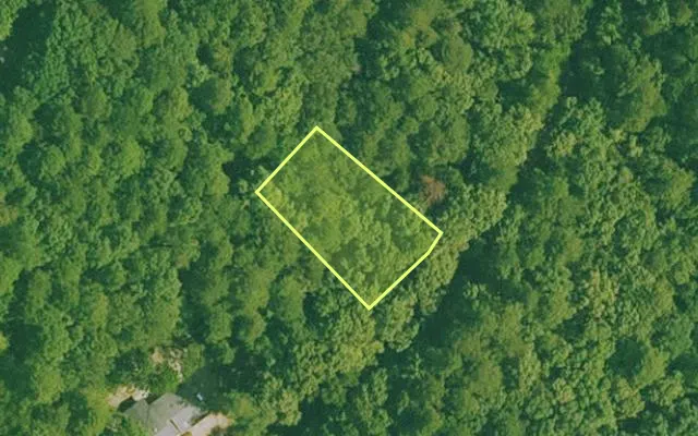 Aerial view of GARLAND County parcel 74588 — Arkansas post-auction with approximate parcel outline